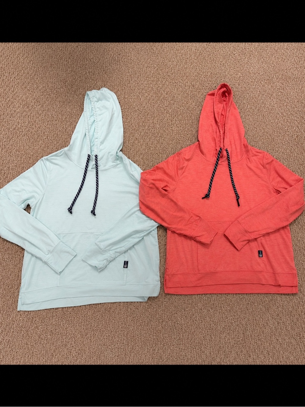 2 Salt Life Performance Hoodies - Mint & Coral - Size Medium